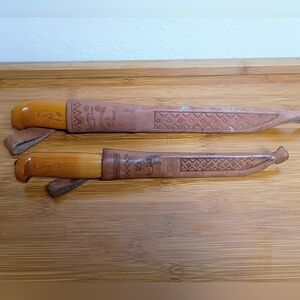 Handcrafted Wooden Handle Knife with Sheath